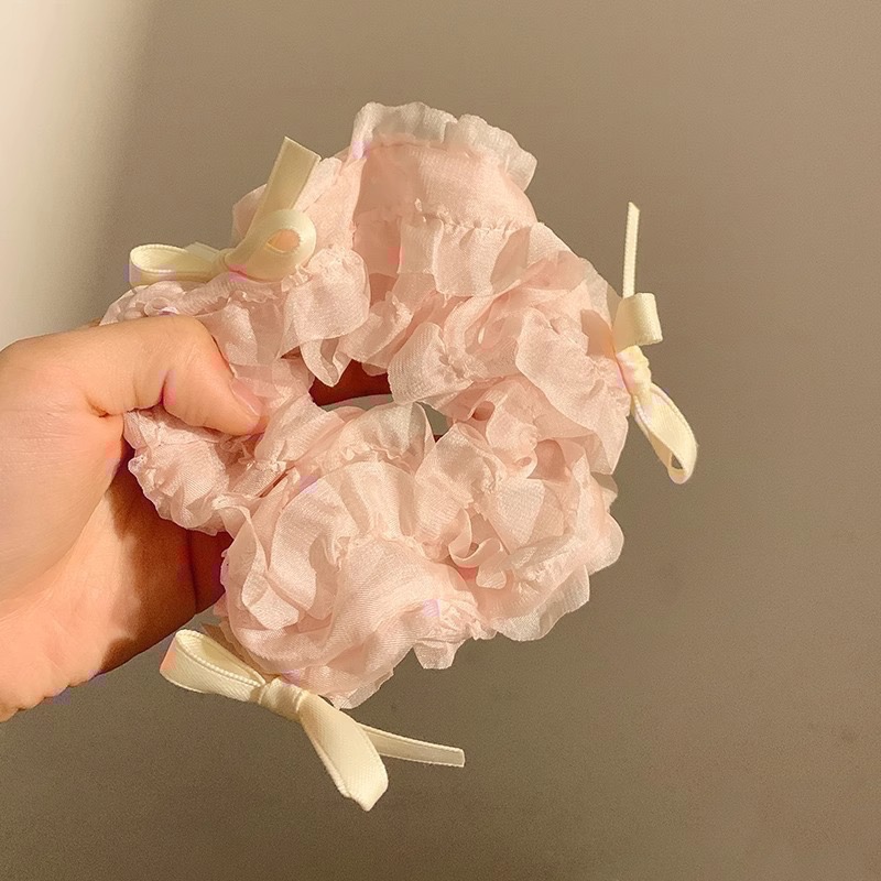 𝓨𝓪𝓷𝓰𝓑𝓲🩰奶油甜心｜芭蕾風泡泡絲帶蝴蝶結大腸圈 V344 森系仙美 少女心-細節圖8