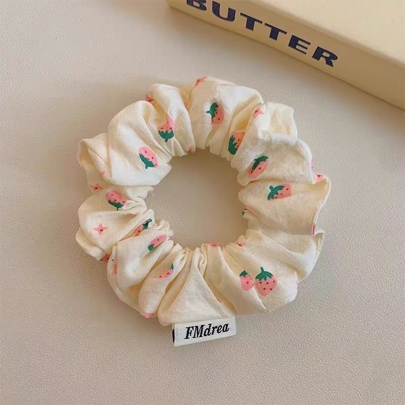 𝓨𝓪𝓷𝓰𝓑𝓲🩰甜美草莓碎花泡泡大腸圈 小清新 丸子頭 V345-細節圖2