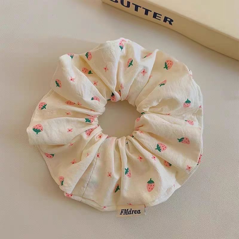 𝓨𝓪𝓷𝓰𝓑𝓲🩰甜美草莓碎花泡泡大腸圈 小清新 丸子頭 V345-細節圖4