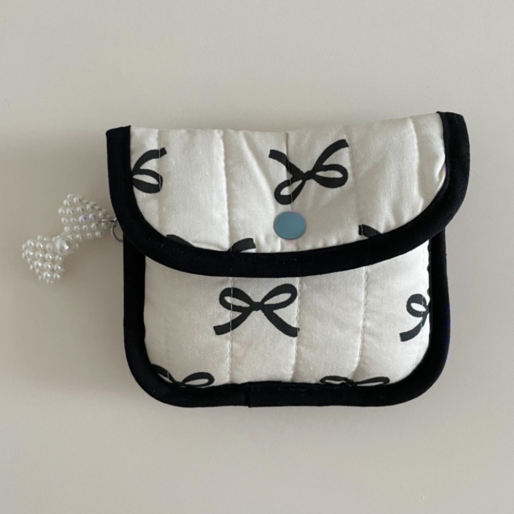 𝓨𝓪𝓷𝓰𝓑𝓲🩰質感佳｜韓版甜美純粹撞色蝴蝶結隨身小錢包 卡包 證件包 收納包 C63-細節圖6