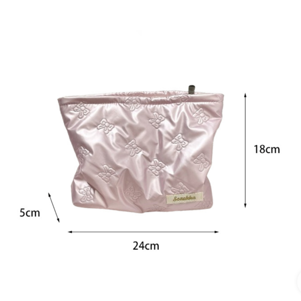 𝓨𝓪𝓷𝓰𝓑𝓲🩰超高顏值 蝴蝶結&愛心霧面化妝包 多功能收納包 手拿包 補妝包 C61-細節圖9