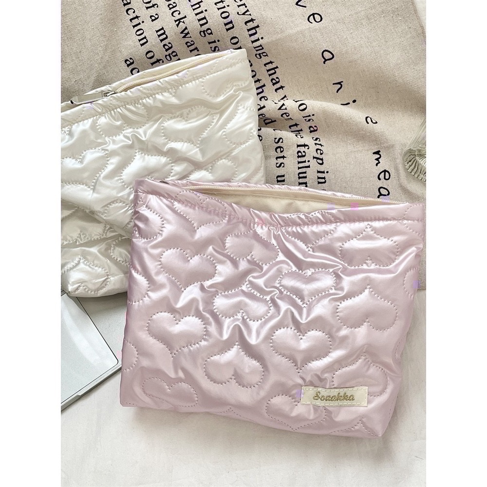 𝓨𝓪𝓷𝓰𝓑𝓲🩰超高顏值 蝴蝶結&愛心霧面化妝包 多功能收納包 手拿包 補妝包 C61-細節圖4