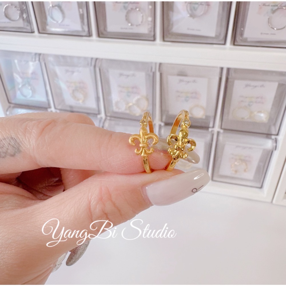 𝓨𝓪𝓷𝓰𝓑𝓲🩰加強高保色｜絕美鳶尾花鋯石仙女戒指 宮廷風 小華麗 純銀 Y774-細節圖7