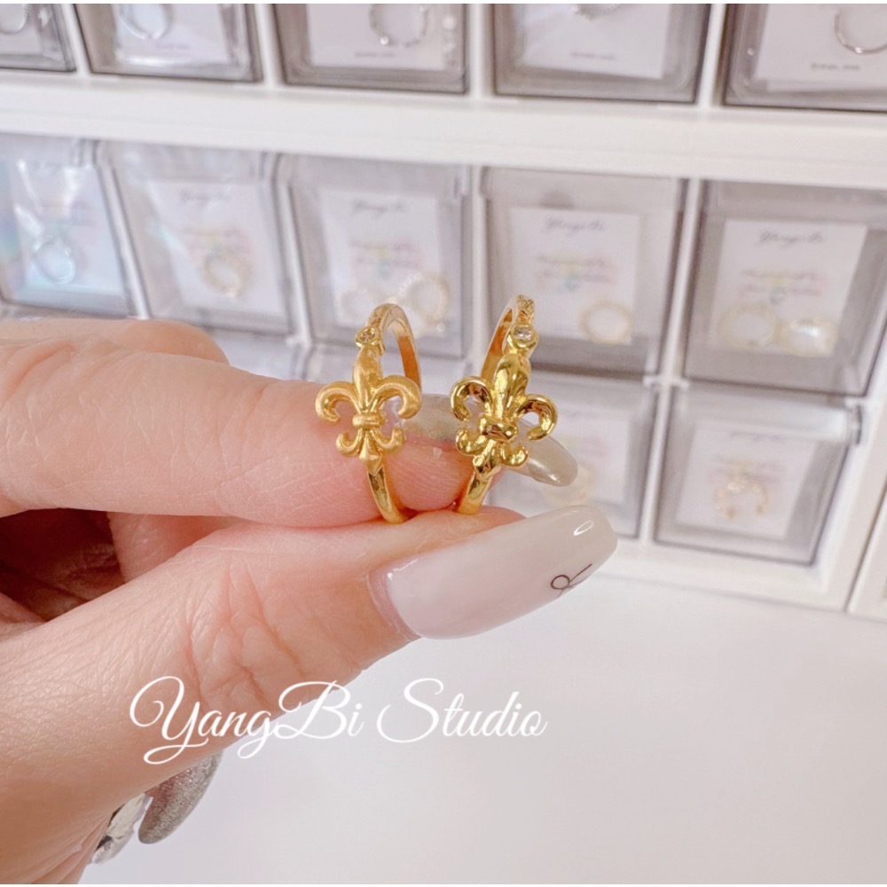 𝓨𝓪𝓷𝓰𝓑𝓲🩰加強高保色｜絕美鳶尾花鋯石仙女戒指 宮廷風 小華麗 純銀 Y774-細節圖9