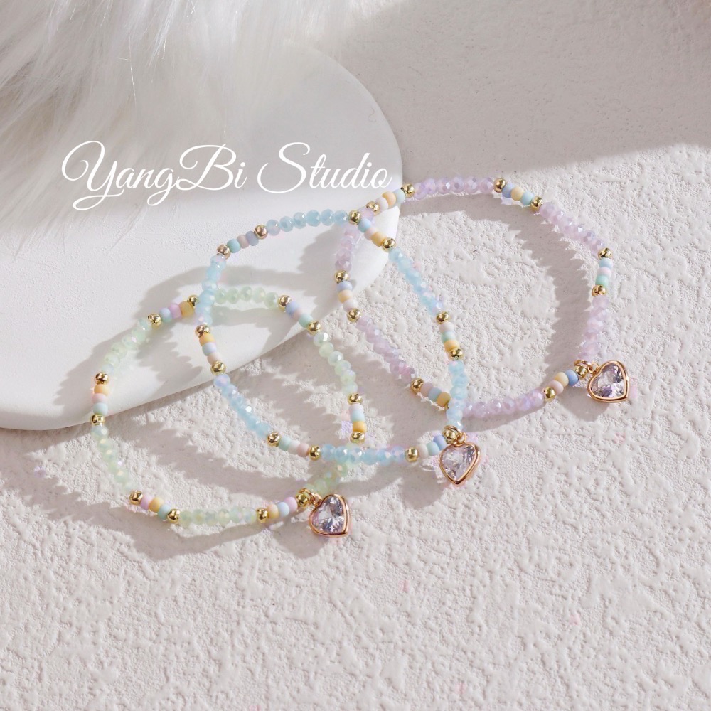 𝓨𝓪𝓷𝓰𝓑𝓲🩰小清新田園晶漾串珠手鍊 閨蜜手鍊 仙女風 Y779-細節圖5