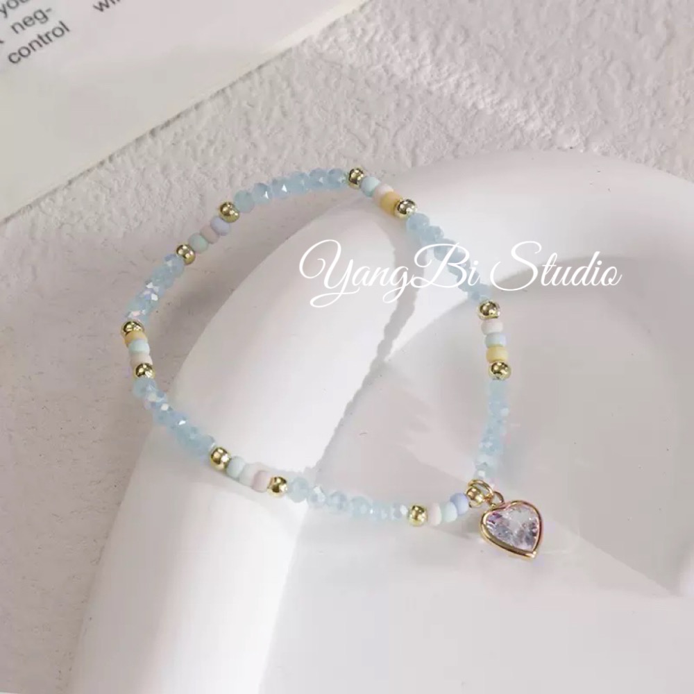 𝓨𝓪𝓷𝓰𝓑𝓲🩰小清新田園晶漾串珠手鍊 閨蜜手鍊 仙女風 Y779-細節圖6