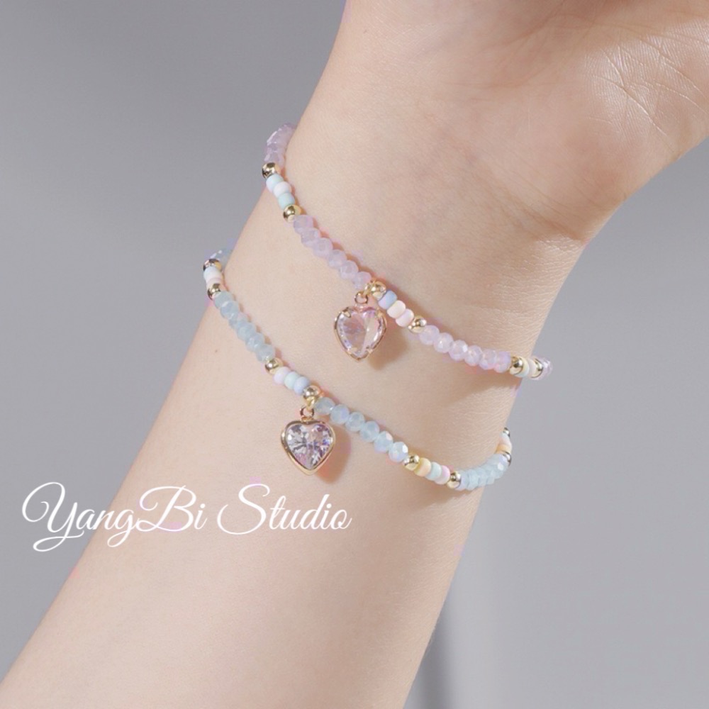 𝓨𝓪𝓷𝓰𝓑𝓲🩰小清新田園晶漾串珠手鍊 閨蜜手鍊 仙女風 Y779-細節圖4