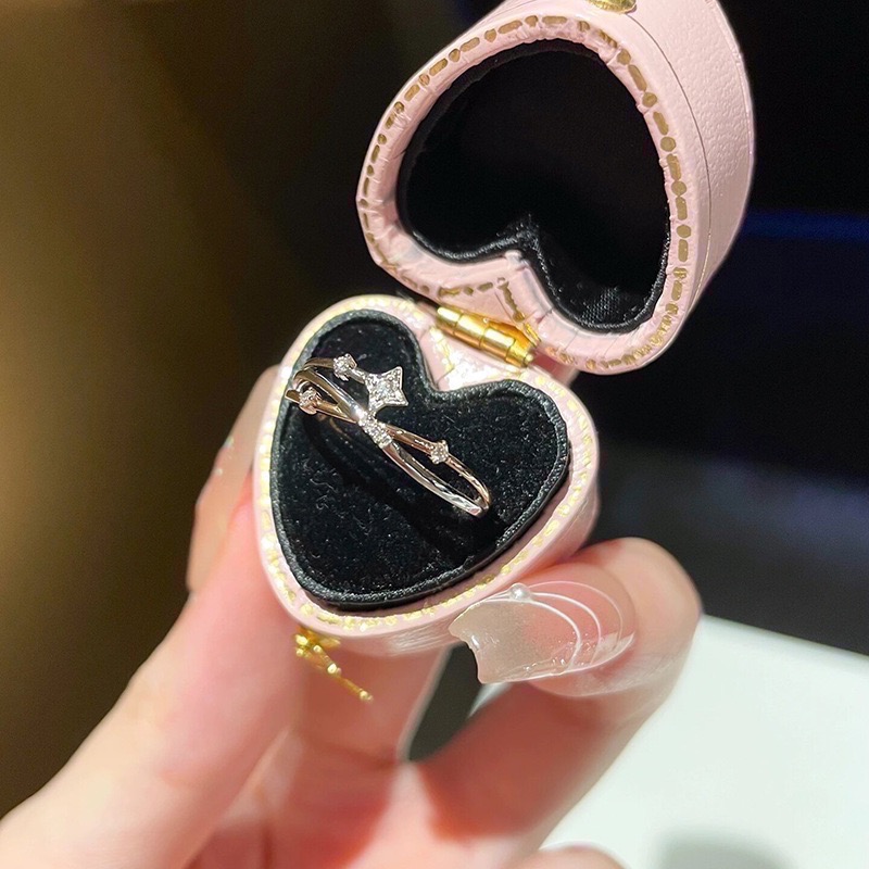 𝓨𝓪𝓷𝓰𝓑𝓲🩰四芒星 流星閃鋯戒指 Y781-細節圖4