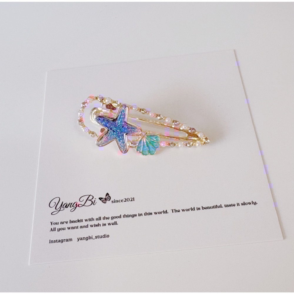 𝓨𝓪𝓷𝓰𝓑𝓲🩰尋海築夢｜貝殼海星仙氣側邊髮夾 瀏海夾 V352-細節圖5