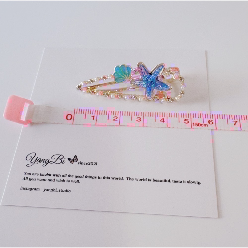 𝓨𝓪𝓷𝓰𝓑𝓲🩰尋海築夢｜貝殼海星仙氣側邊髮夾 瀏海夾 V352-細節圖6