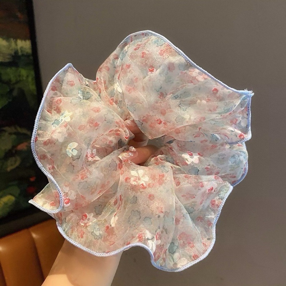 𝓨𝓪𝓷𝓰𝓑𝓲🕊️森林系 甜美蓬松泡泡紗碎花大腸圈 V374-細節圖2