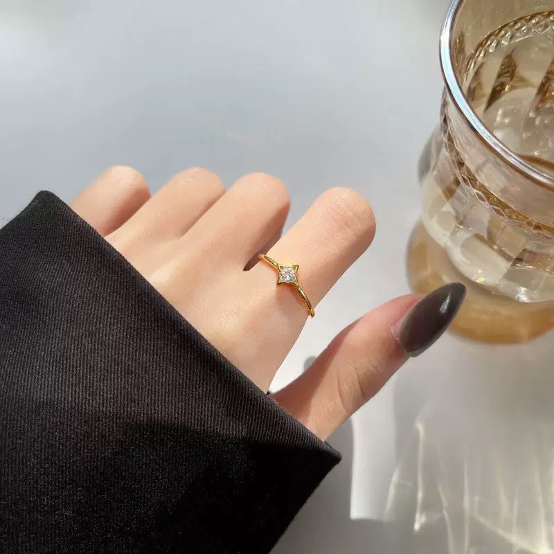 𝓨𝓪𝓷𝓰𝓑𝓲🩰閃耀自身光芒 四芒星戒指 Y787-細節圖3