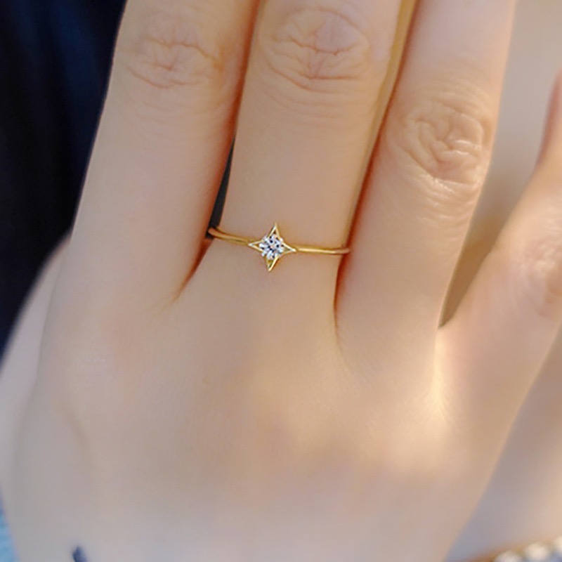 𝓨𝓪𝓷𝓰𝓑𝓲🩰閃耀自身光芒 四芒星戒指 Y787-細節圖7