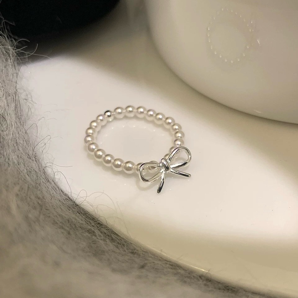 𝓨𝓪𝓷𝓰𝓑𝓲🩰珍珠蝴蝶結金豆彈力戒指 Y788-規格圖9
