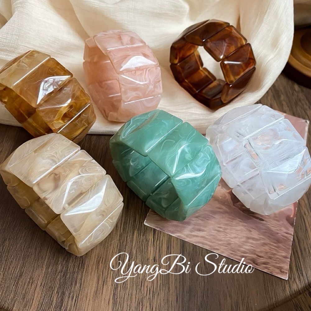 𝓨𝓪𝓷𝓰𝓑𝓲🕊️實品極美｜暈染漾彩彈力造型手鍊 Y795-細節圖2