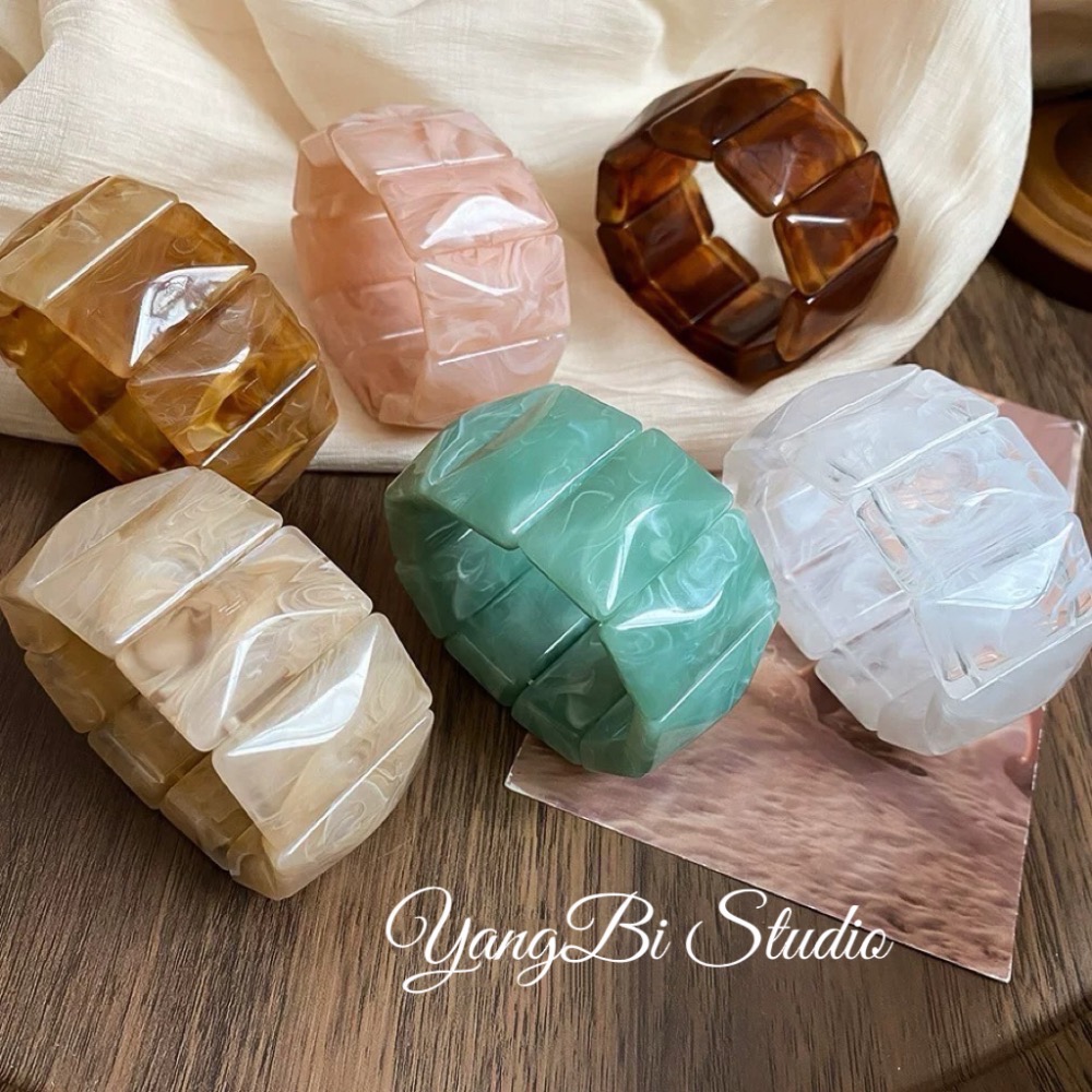 𝓨𝓪𝓷𝓰𝓑𝓲🕊️實品極美｜暈染漾彩彈力造型手鍊 Y795-細節圖2