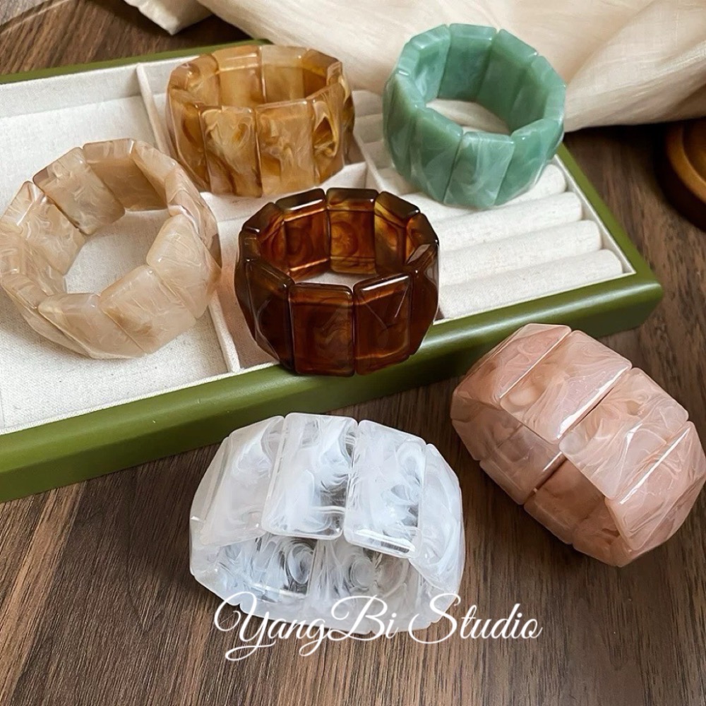 𝓨𝓪𝓷𝓰𝓑𝓲🕊️實品極美｜暈染漾彩彈力造型手鍊 Y795-細節圖3