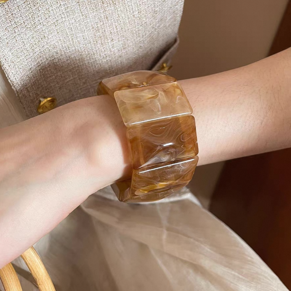 𝓨𝓪𝓷𝓰𝓑𝓲🕊️實品極美｜暈染漾彩彈力造型手鍊 Y795-細節圖4