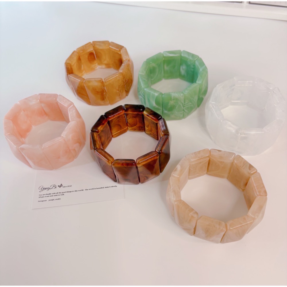 𝓨𝓪𝓷𝓰𝓑𝓲🕊️實品極美｜暈染漾彩彈力造型手鍊 Y795-細節圖9