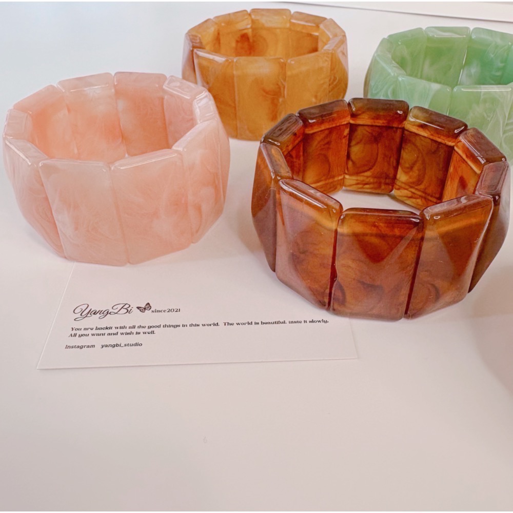 𝓨𝓪𝓷𝓰𝓑𝓲🕊️實品極美｜暈染漾彩彈力造型手鍊 Y795-細節圖10