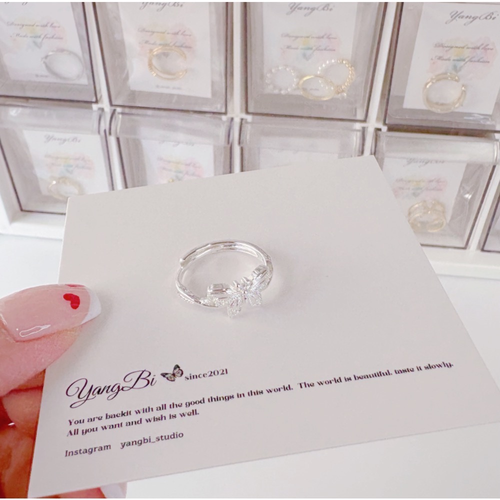 𝓨𝓪𝓷𝓰𝓑𝓲🕊️925銀｜2025新款典雅蝴蝶戒指 Y799-細節圖8