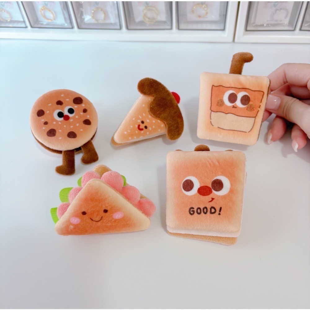 𝓨𝓪𝓷𝓰𝓑𝓲🕊️可愛趣味食物系列髮夾 文件夾 馬尾夾 包子頭 曲奇餅乾 三明治 奶茶 蛋糕 薯條V391-細節圖5