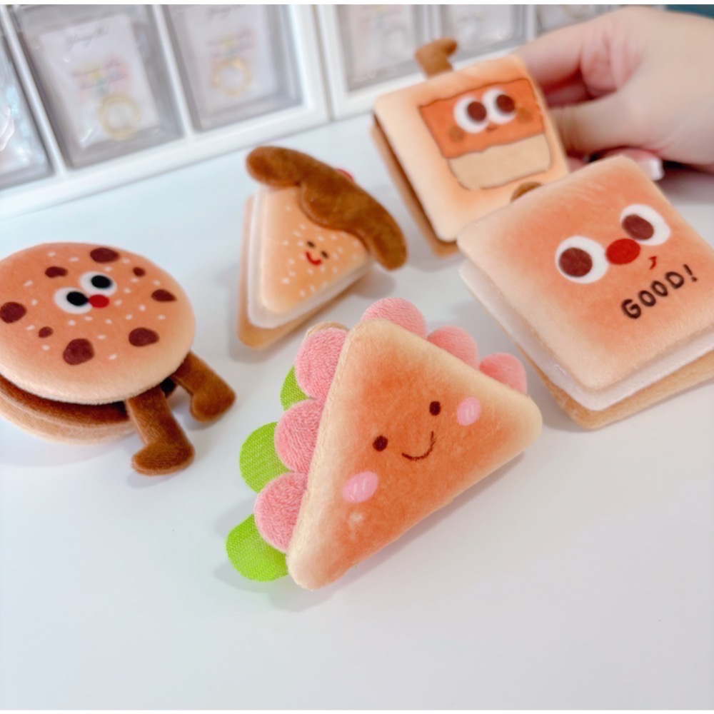 𝓨𝓪𝓷𝓰𝓑𝓲🕊️可愛趣味食物系列髮夾 文件夾 馬尾夾 包子頭 曲奇餅乾 三明治 奶茶 蛋糕 薯條V391-細節圖6
