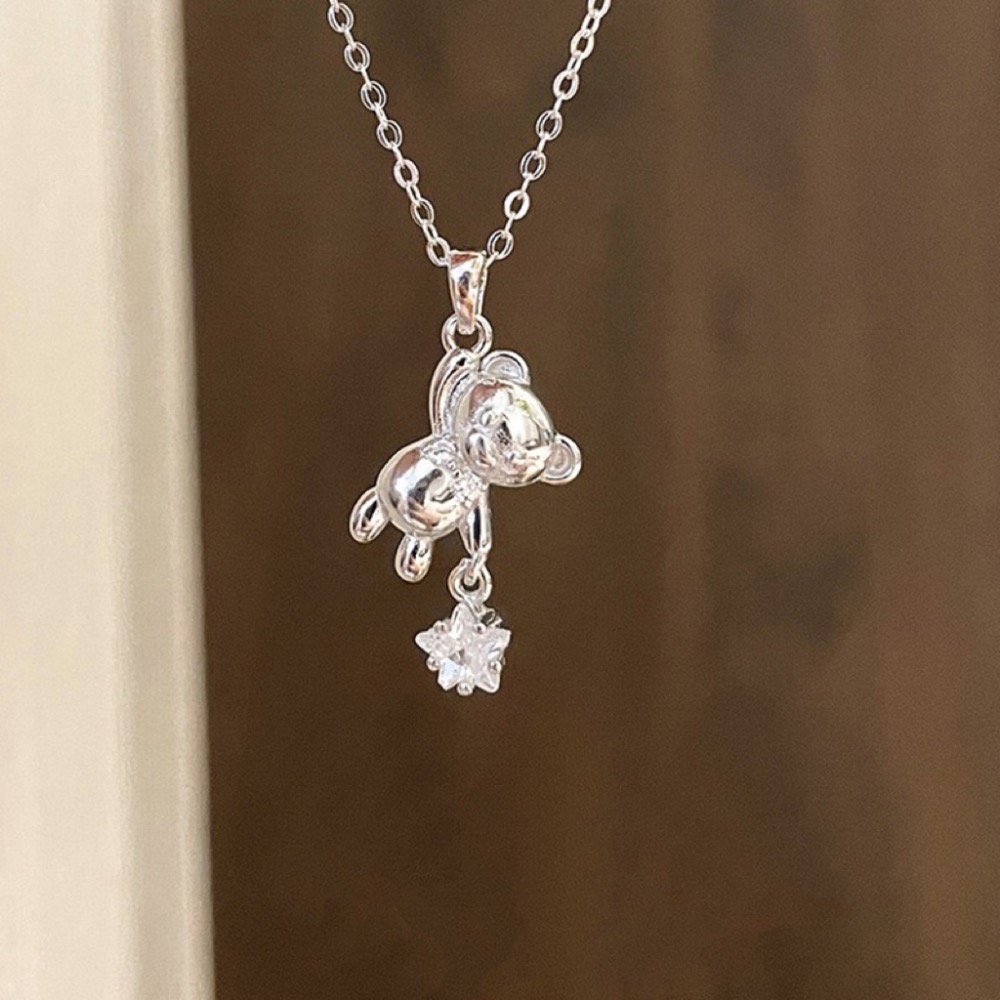 𝓨𝓪𝓷𝓰𝓑𝓲🕊️宇宙摘星小熊項鍊 鎖骨鍊 Y806-細節圖4