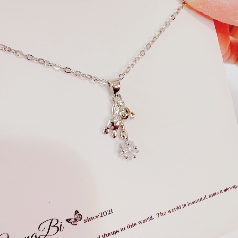 𝓨𝓪𝓷𝓰𝓑𝓲🕊️宇宙摘星小熊項鍊 鎖骨鍊 Y806-細節圖7