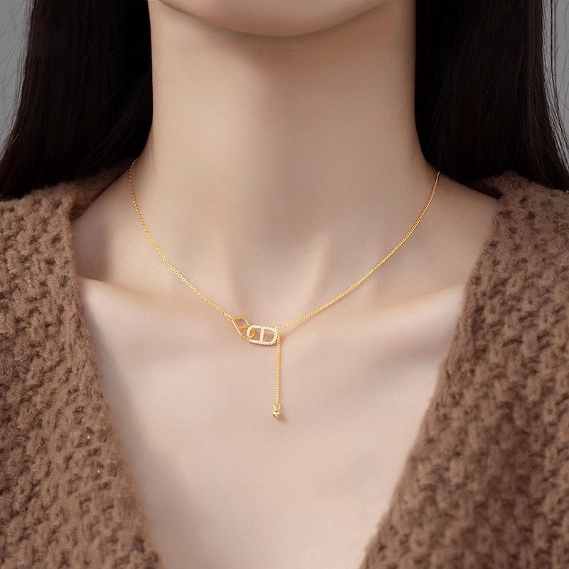 𝓨𝓪𝓷𝓰𝓑𝓲🕊️幾何小豬鼻子相扣流蘇項鍊 Y809-細節圖2