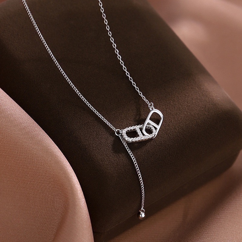 𝓨𝓪𝓷𝓰𝓑𝓲🕊️幾何小豬鼻子相扣流蘇項鍊 Y809-細節圖3