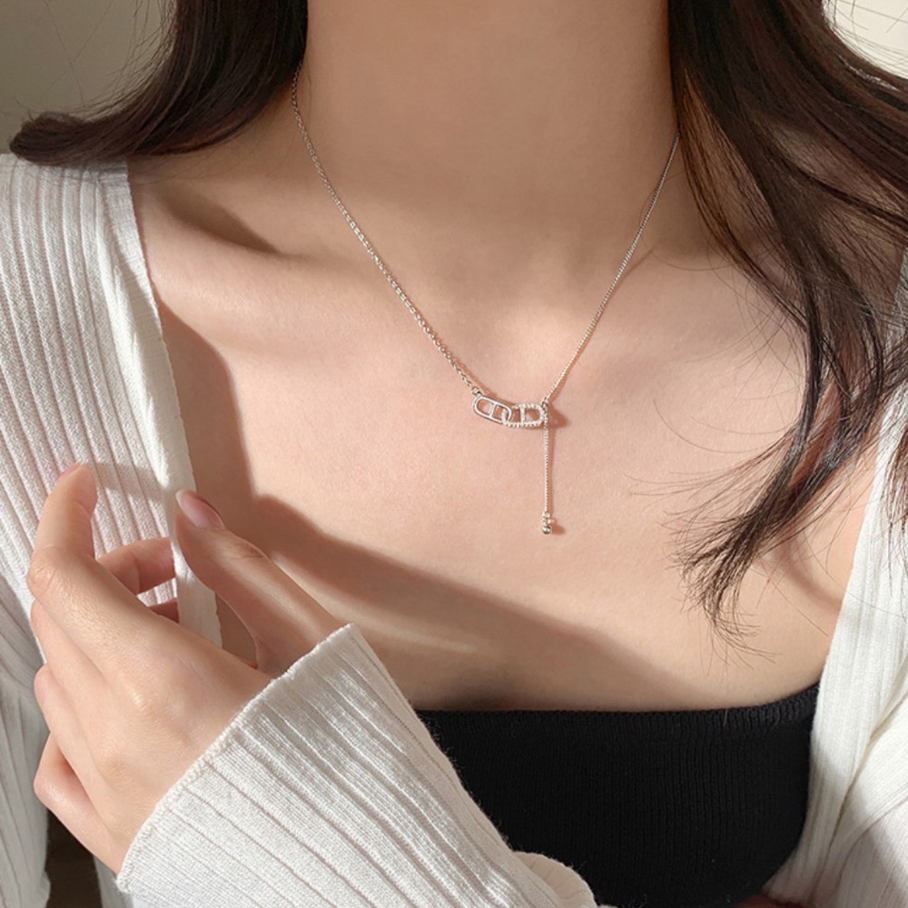 𝓨𝓪𝓷𝓰𝓑𝓲🕊️幾何小豬鼻子相扣流蘇項鍊 Y809-細節圖5