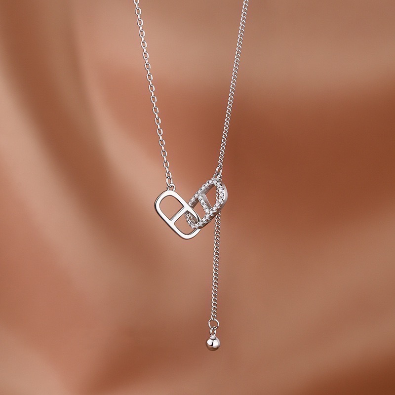 𝓨𝓪𝓷𝓰𝓑𝓲🕊️幾何小豬鼻子相扣流蘇項鍊 Y809-細節圖6