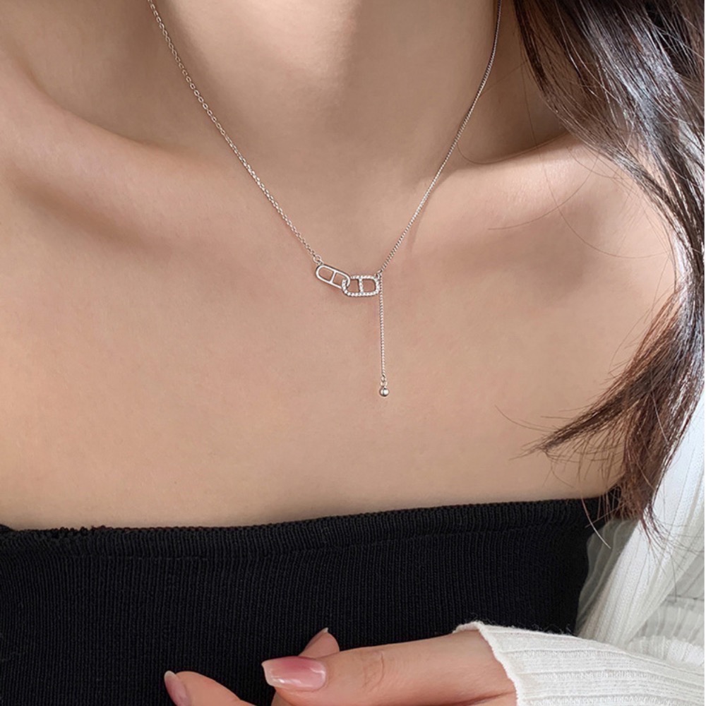 𝓨𝓪𝓷𝓰𝓑𝓲🕊️幾何小豬鼻子相扣流蘇項鍊 Y809-細節圖7