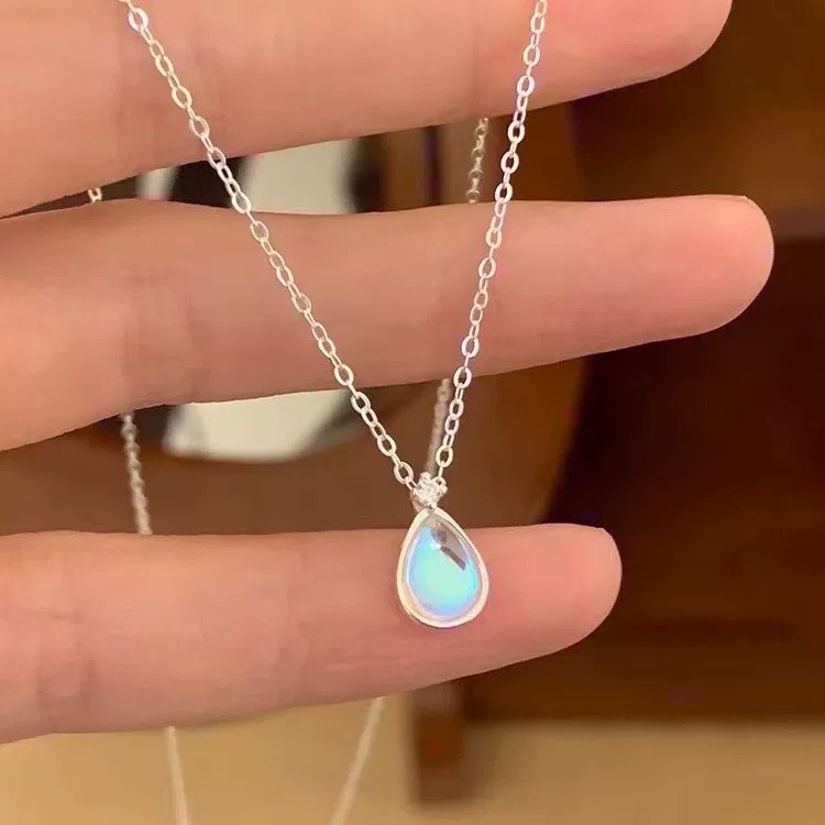 𝓨𝓪𝓷𝓰𝓑𝓲🕊️925銀｜美人魚的眼淚💧月光石水滴項鍊Y817-細節圖6