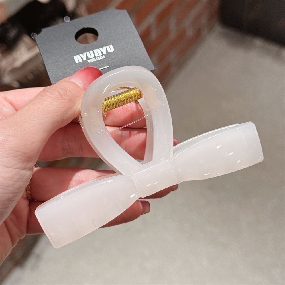 𝓨𝓪𝓷𝓰𝓑𝓲🕊️不咬頭皮 不滑落｜清新減齡蝴蝶結鯊魚夾 V398-細節圖2