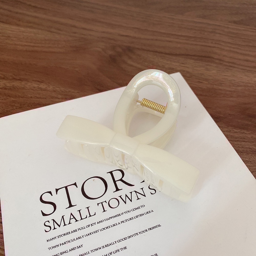 𝓨𝓪𝓷𝓰𝓑𝓲🕊️不咬頭皮 不滑落｜清新減齡蝴蝶結鯊魚夾 V398-細節圖5