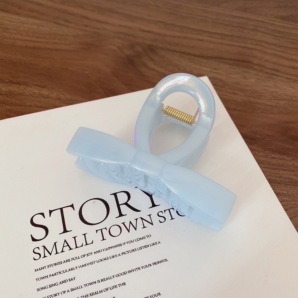 𝓨𝓪𝓷𝓰𝓑𝓲🕊️不咬頭皮 不滑落｜清新減齡蝴蝶結鯊魚夾 V398-細節圖6