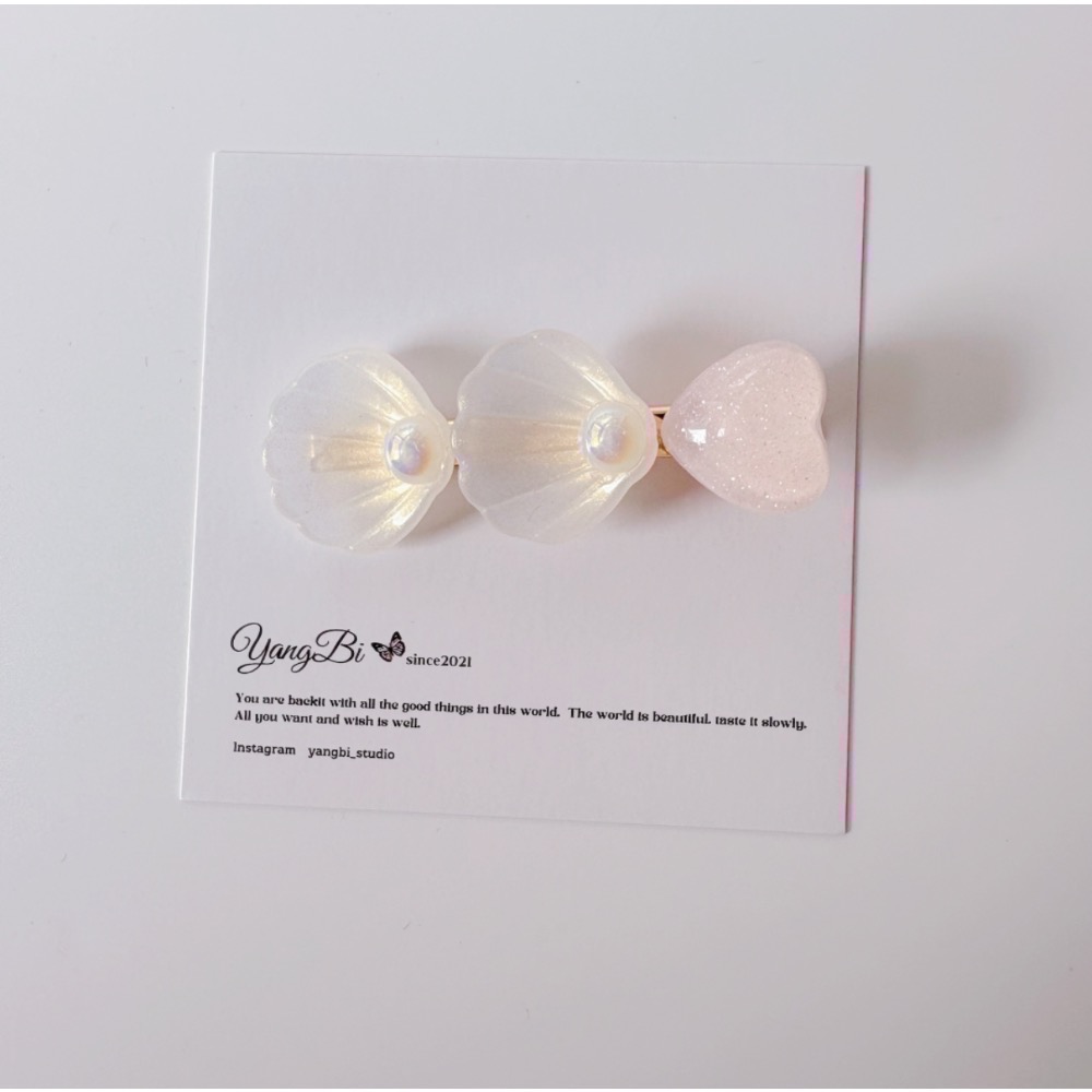 𝓨𝓪𝓷𝓰𝓑𝓲🕊️【韓系夢幻海洋風】透漾海星貝殼珍珠髮夾 邊夾 鴨嘴夾 少女髮飾 V399-規格圖11