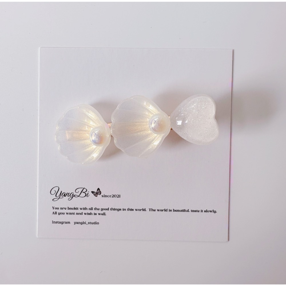 𝓨𝓪𝓷𝓰𝓑𝓲🕊️【韓系夢幻海洋風】透漾海星貝殼珍珠髮夾 邊夾 鴨嘴夾 少女髮飾 V399-規格圖11