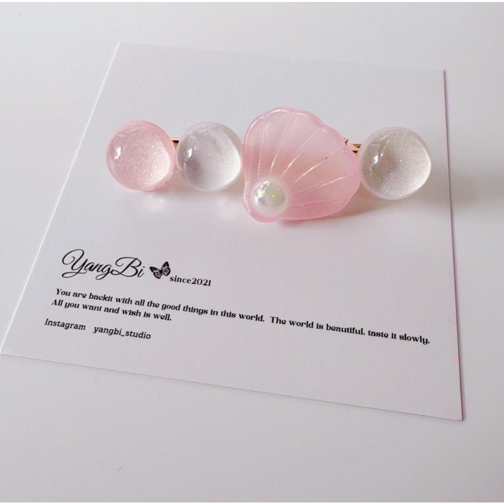 𝓨𝓪𝓷𝓰𝓑𝓲🕊️【韓系夢幻海洋風】透漾海星貝殼珍珠髮夾 邊夾 鴨嘴夾 少女髮飾 V399-規格圖11