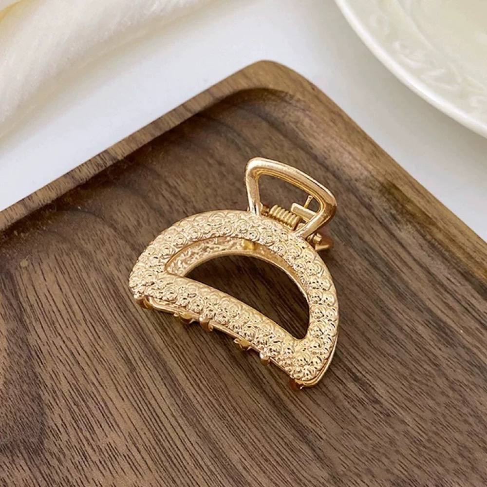 𝓨𝓪𝓷𝓰𝓑𝓲🕊️韓版【中小號鯊魚夾】【金色磨砂優雅鯊魚夾】公主頭夾 頂夾 瀏海夾 V406-規格圖9