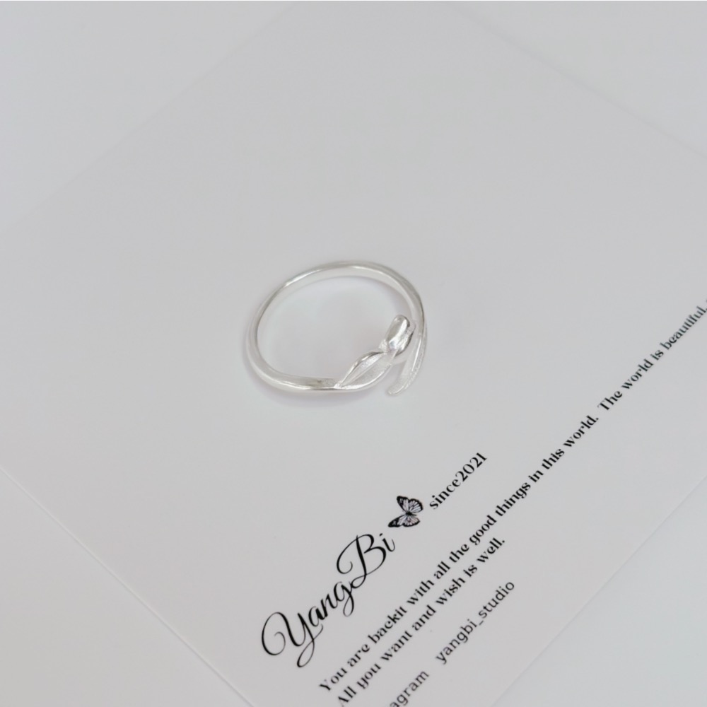 𝓨𝓪𝓷𝓰𝓑𝓲🕊️【925銀】【典雅鬱金香磨砂啞光戒指】 Y825-細節圖8