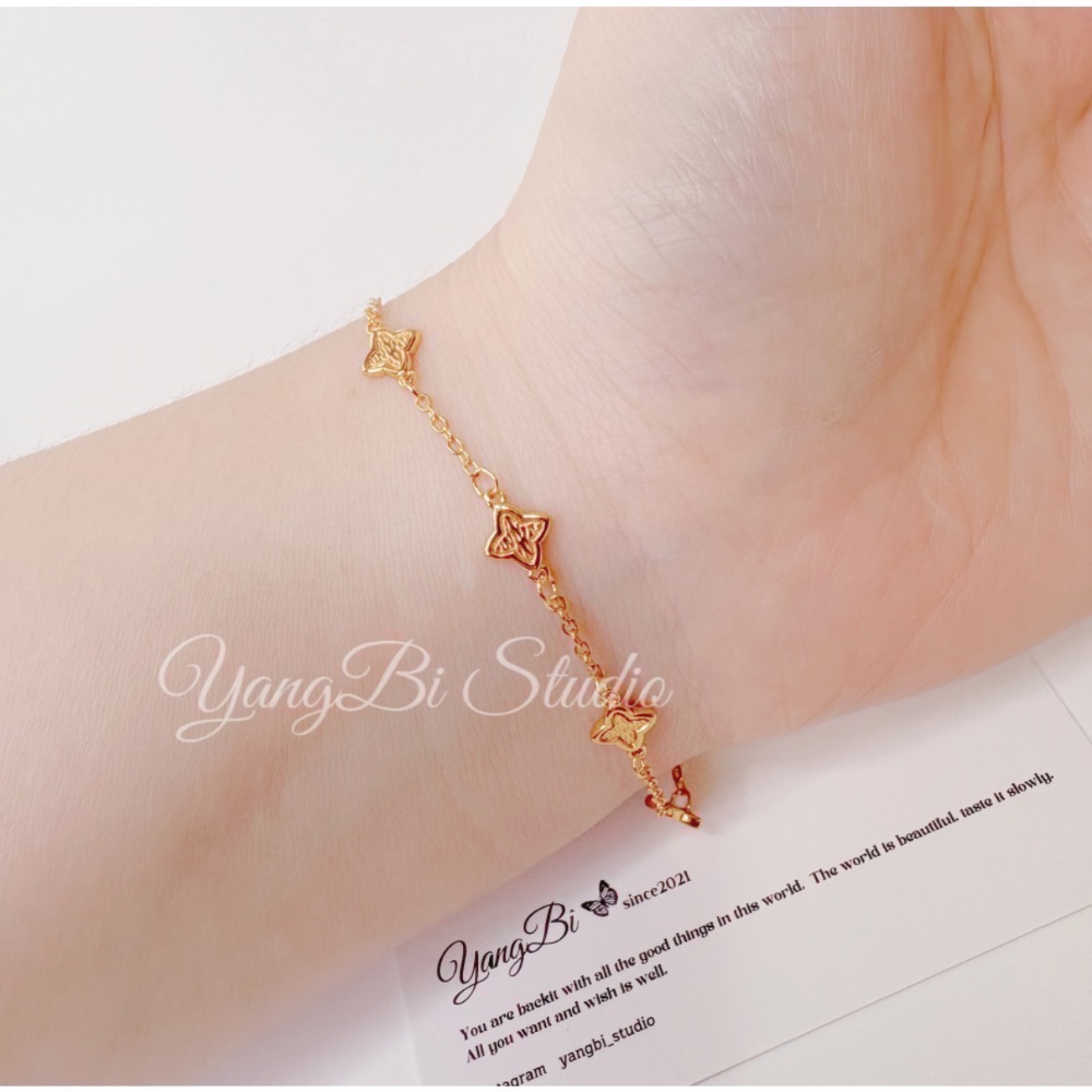 𝓨𝓪𝓷𝓰𝓑𝓲🕊️【金色復古四芒星手鍊】輕奢 小眾 高級感 星星 疊戴手飾 四芒星 Y826-細節圖10