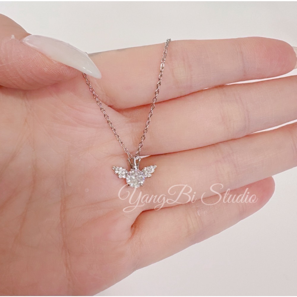 𝓨𝓪𝓷𝓰𝓑𝓲🕊️【鈦鋼鍊】【閃耀天使皇冠翅膀項鍊】 Y830-細節圖6