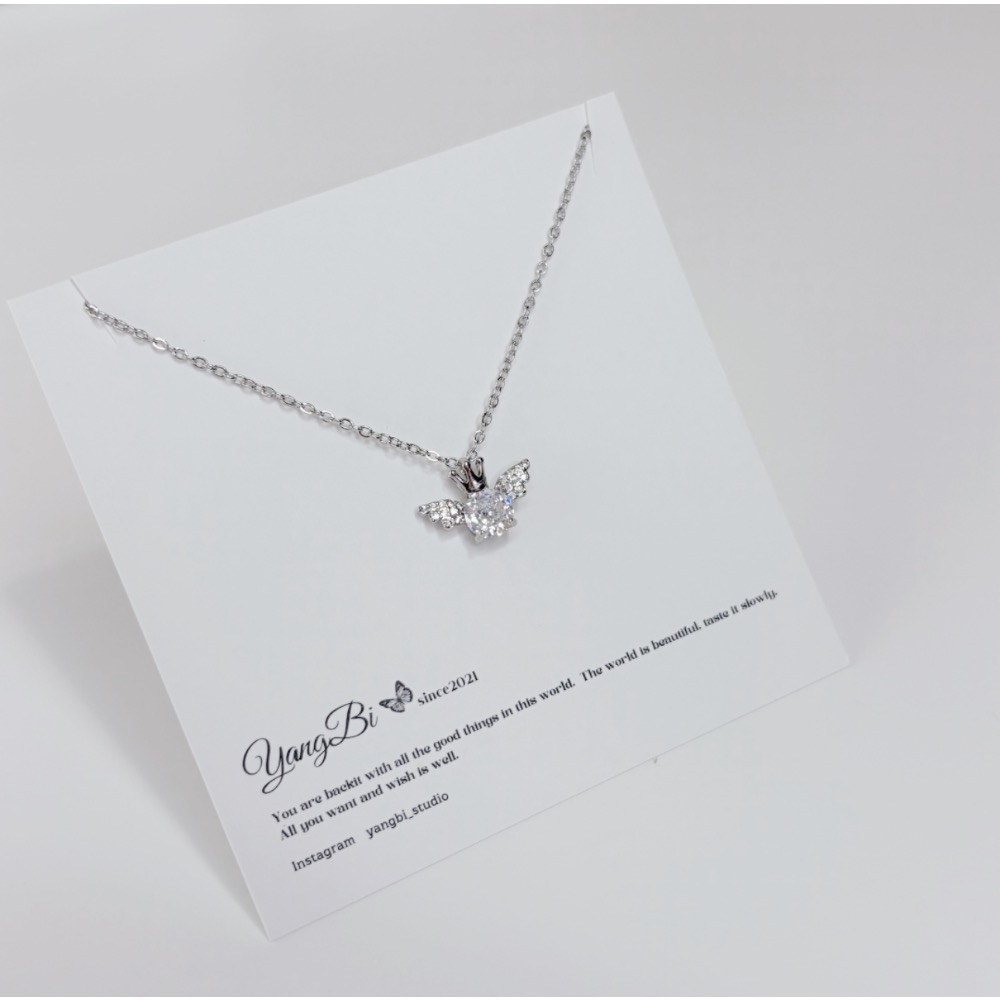 𝓨𝓪𝓷𝓰𝓑𝓲🕊️【鈦鋼鍊】【閃耀天使皇冠翅膀項鍊】 Y830-細節圖7