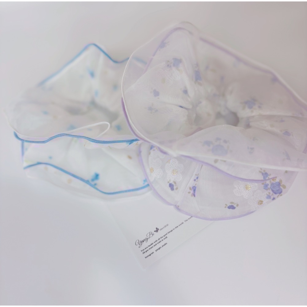 𝓨𝓪𝓷𝓰𝓑𝓲🕊️【田園碎花多層拷邊大腸圈】丸子頭 小清新 包頭 V410-細節圖8