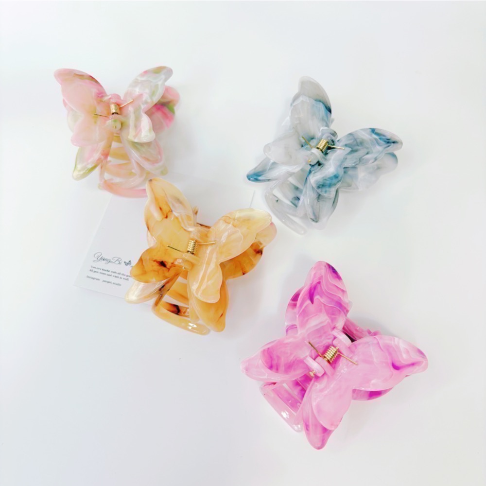 𝓨𝓪𝓷𝓰𝓑𝓲🕊️【實品好美】【超仙氣立體雙層蝴蝶結鯊魚夾】抓夾 V411-細節圖6