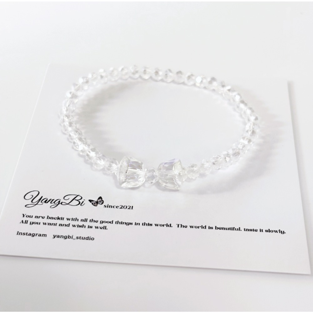 𝓨𝓪𝓷𝓰𝓑𝓲🕊️【琉璃清透水晶蝴蝶結手鍊】【清透多巴胺蝴蝶結手鍊】串珠手鍊 Y836-細節圖5