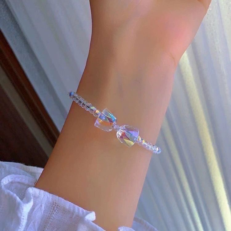 𝓨𝓪𝓷𝓰𝓑𝓲🕊️【琉璃清透水晶蝴蝶結手鍊】【清透多巴胺蝴蝶結手鍊】串珠手鍊 Y836-細節圖4
